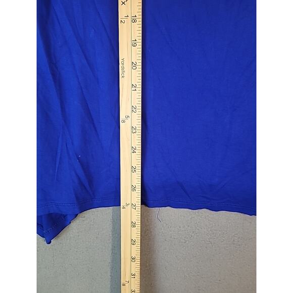 Women’s Blue Sleeveless V-Neck Zipper Jersey Tunic Top NWT Size Large - Picture 7 of 9